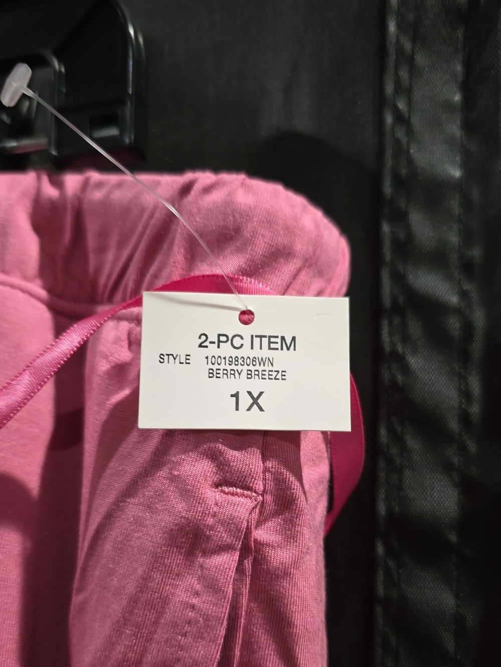 Women's Lace-Trim Button-Front Pajama Set in Dusty Rose - Picture 6 of 7